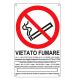 Cartello alluminio 27x43 VIATATO FUMARE+LEGGE