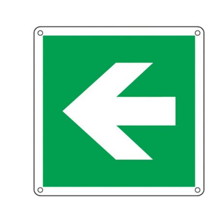 Cartello alluminio 12x12 FRECCIA base verde