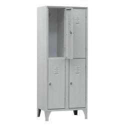 Armadio spogliatoio in metallo 4 posti sovrapposti