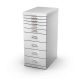 Cassettiera Met. 9 cassetti 29X43X67H Grigio