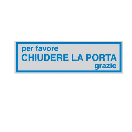 Etich.indicaz. interni mm165x50 CHIUDERE PORTA