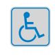 Eich. con Pittogramma mm 82x82 TOILETTE DISABILI