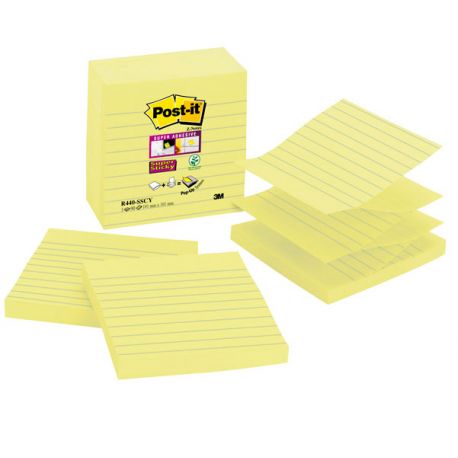 Blocchetto Z-Notes R440 101x101 righe SuperSticky giallo