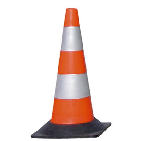 Cono segnaletico bicolore cm 27x50h