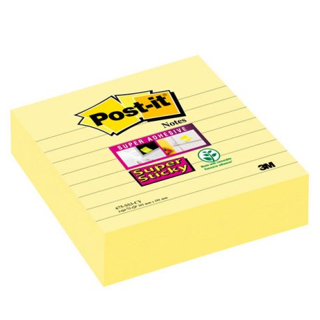 Blocchetto Post-it 3M 675 101x101 XL Super Sticky righe