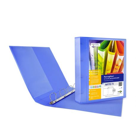 Cartella Myto TI 4 anelli diam.30mm A4 blu