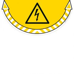 Segnalatore ades.da terra 70x35cm RISCHIO ELETTR.