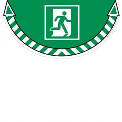 Segnalatore ades.da terra 70x35cm USCITA EMERGENZA