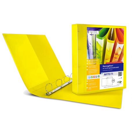 Cartella Myto TI 4 anelli diam.30mm A4 giallo
