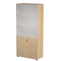 Armadio AR ante basse+vetro 90x46x200h rovere