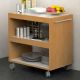 Carrello RISTORA 70x44x73h bianco/noce ch.