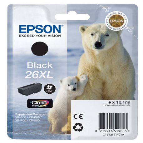 Cartuccia Epson T2621410 nera N.26XL XP-510/520/600