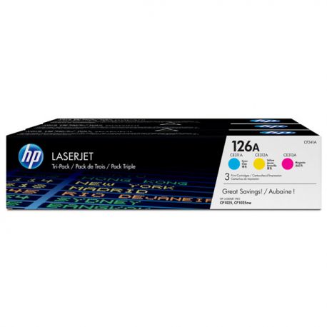 Kit 3 toner HP n.126A colore CP1025 CF341A