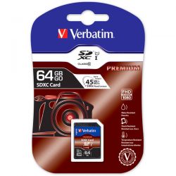 Memoria SD-HC classe 10 64GB Verbatim