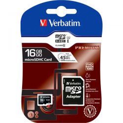 Memoria Micro SDHC 16GB + adattatore SD