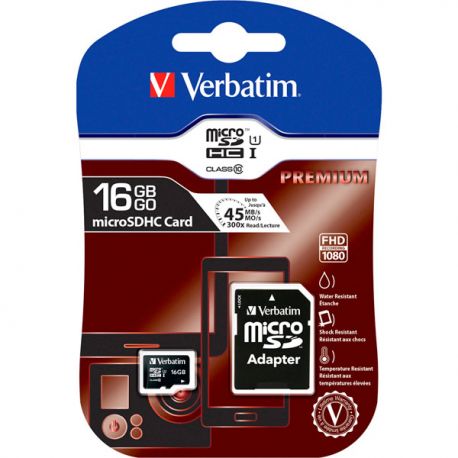 Memoria Micro SDHC 16GB + adattatore SD