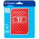 Hard disk esterno 1TB USB3 2,5" Verbatim rosso