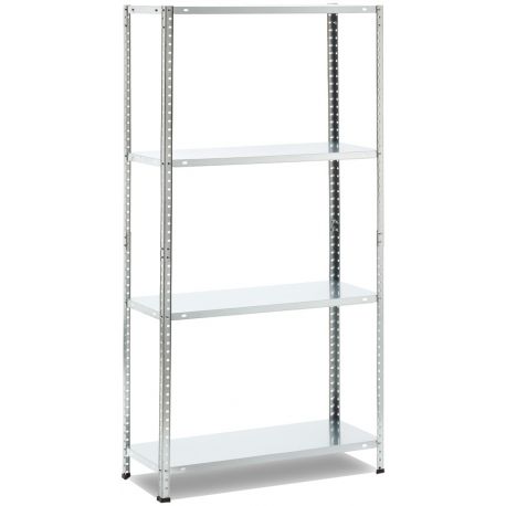 Scaffale metallico 4 ripiani 75x30x147H cm leggero