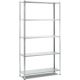 Scaffale metallico 4 ripiani 75x30x147H cm leggero