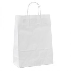 Shoppers neutre Kraft 18x8x24 25pz bianco cordino