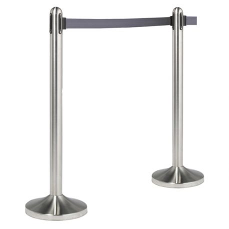 1 COLONNINA CROMATA NASTRO GRIGIO 210CM SECURIT