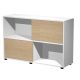 Libreria Teris 2 ante scorr. 120x35x79h bia/rov