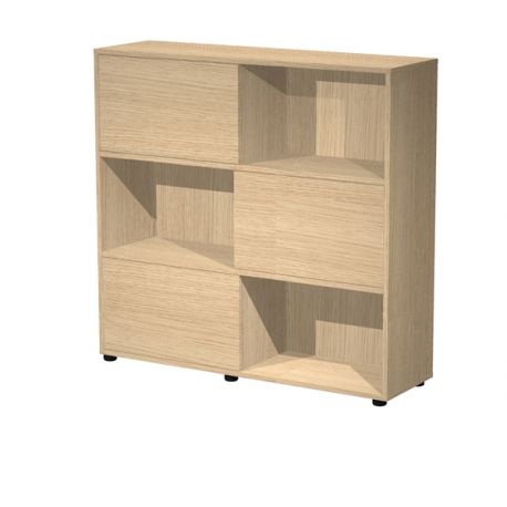 Libreria Tetris 3 ante scorr. 120x35x116h rov/rov