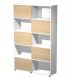 Libreria Tetris 5 ante scorr. 120x35x191h rov/bia