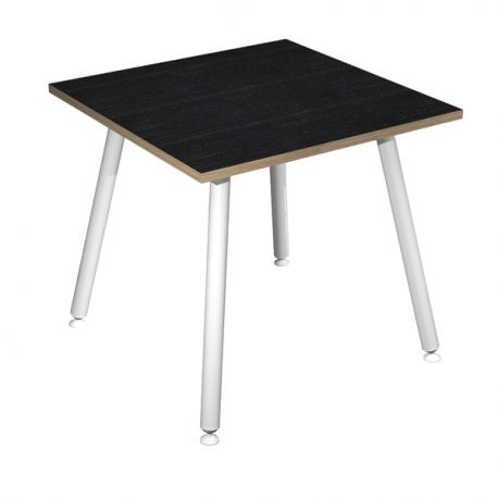 SCRIVANIA 80X80XH74,4CM BI/ NERO V. SKINNY METAL