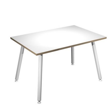 SCRIVANIA 120X80XH74,4CM BI/ BI SKINNY METAL