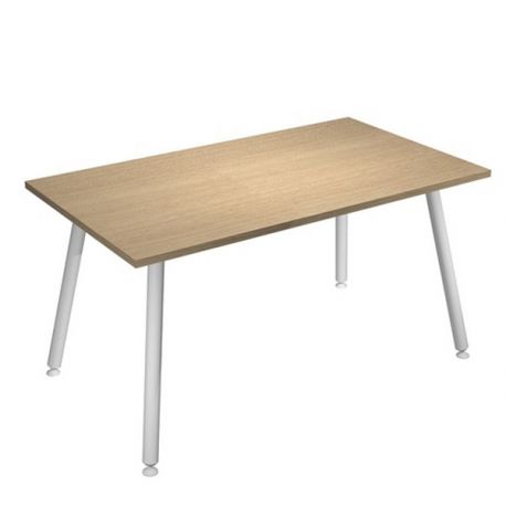 SCRIVANIA 140X80XH74,4CM BI/ ROV. SKINNY METAL