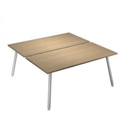 SCRIV. 2 POSTAZ. 120X166CM BI/ ROV. SKINNY METAL