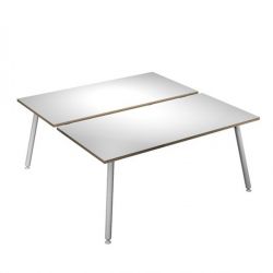 SCRIVANIA 2 POSTAZ. 120X166CM BI/ BI SKINNY METAL