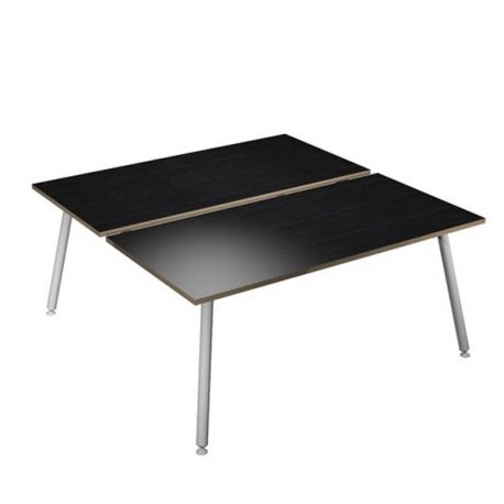 SCRIV. 2 POSTAZ. 140X166CM BI/ NERO V. SKINNY META