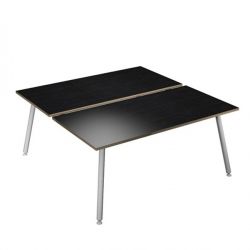 SCRIV. 2 POSTAZ. 160X166CM BI/ NERO V. SKINNY META