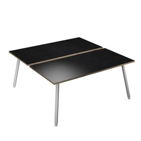 SCRIV. 2 POSTAZ. 160X166CM BI/ NERO V. SKINNY META