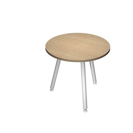 TAVOLO RIUNIONE TONDO D.80CM BI/ROV. SKINNY METAL