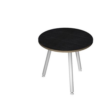 TAVOLO RIUNIONE TONDO D.80CM BI/NERO V. SKINNY MET