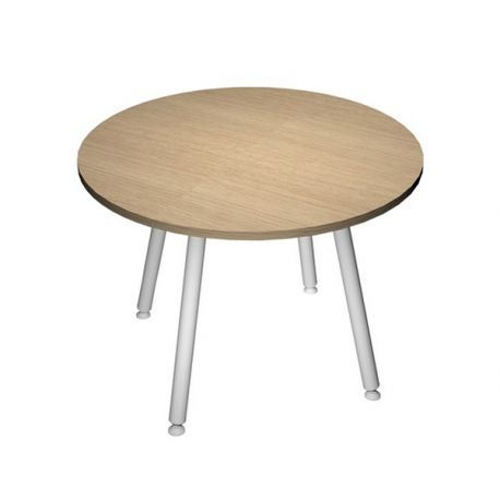 TAVOLO RIUNIONE TONDO D.100CM BI/ROV. SKINNY METAL