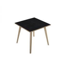 SCRIVANIA 80X80XH74,4CM ROVERE/NERO VENATO WOODY