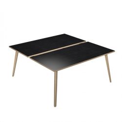 SCRIVANIA 2 POSTAZ. 120X166CM ROV./NERO V. WOODY