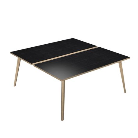 SCRIVANIA 2 POSTAZ. 120X166CM ROV./NERO V. WOODY