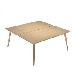 SCRIVANIA 2 POSTAZ. 140X166CM ROV./ROV. WOODY