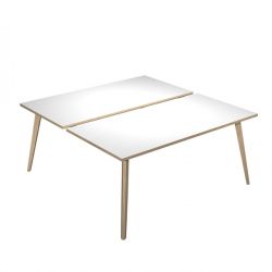 SCRIVANIA 2 POSTAZ. 140X166CM ROV./BI WOODY