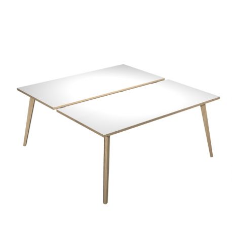 SCRIVANIA 2 POSTAZ. 140X166CM ROV./BI WOODY