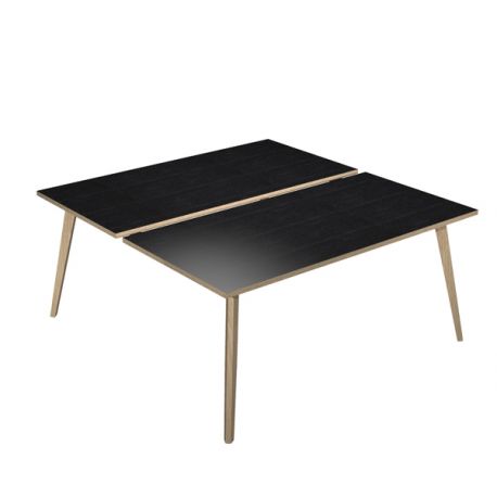 SCRIVANIA 2 POSTAZ. 140X166CM ROV./NERO V. WOODY