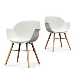 SEDIA WISEMAN CM 48X43X100H BIANCO