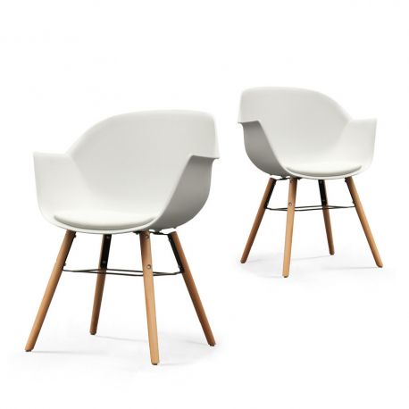 SEDIA WISEMAN CM 48X43X100H BIANCO