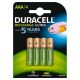 Pile ricaricabili Duracell HR3 cf.4pz ministilo
