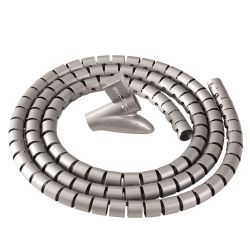 Copricavo flessibile 2mt Cable Zip grigio-argento